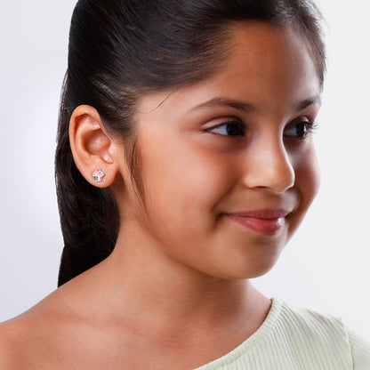 Silver CupCake Kids Studs