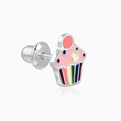 Silver CupCake Kids Studs