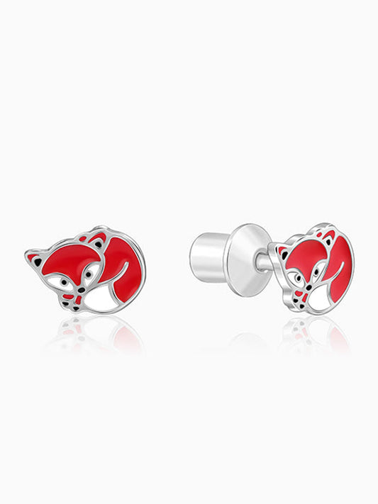 Silver Foxy Kids Studs