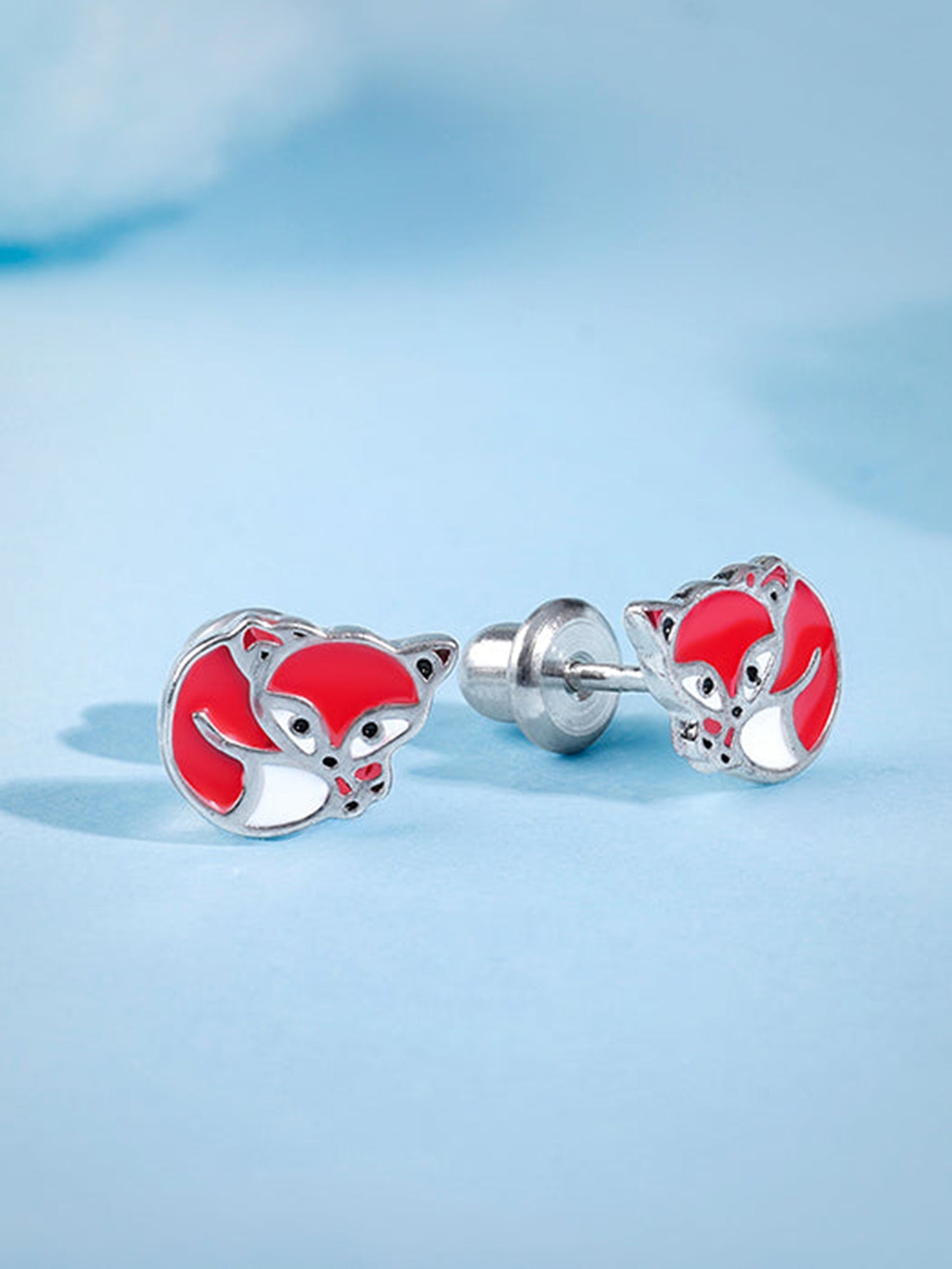 Silver Foxy Kids Studs
