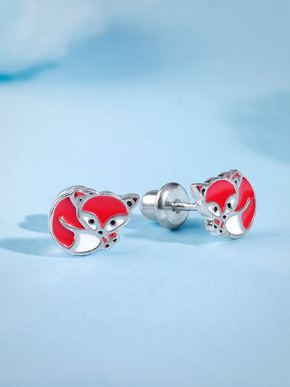 Silver Foxy Kids Studs