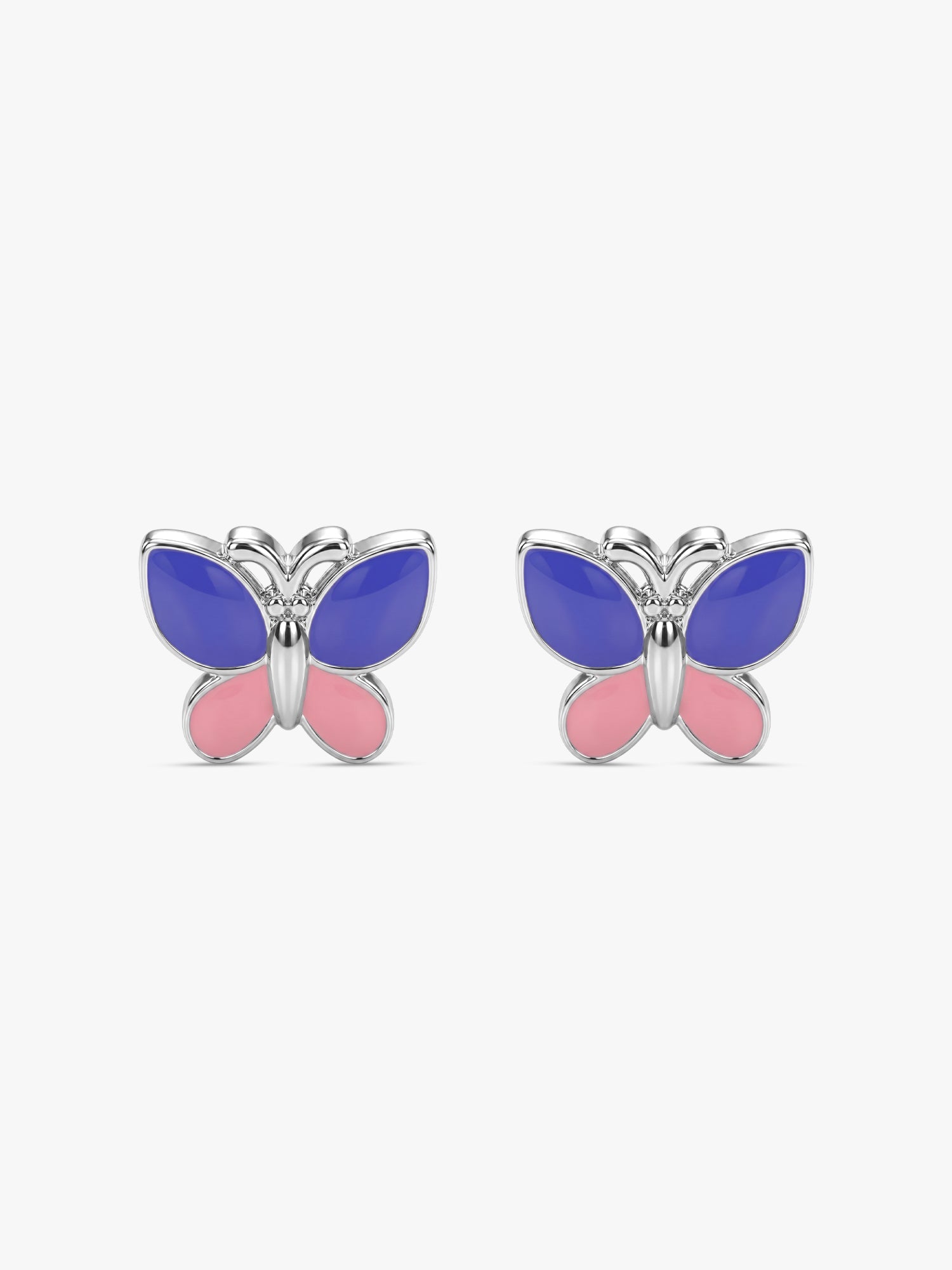 Silver Winglet Kids Stud Earrings