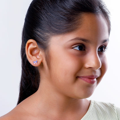 Silver Winglet Kids Stud Earrings