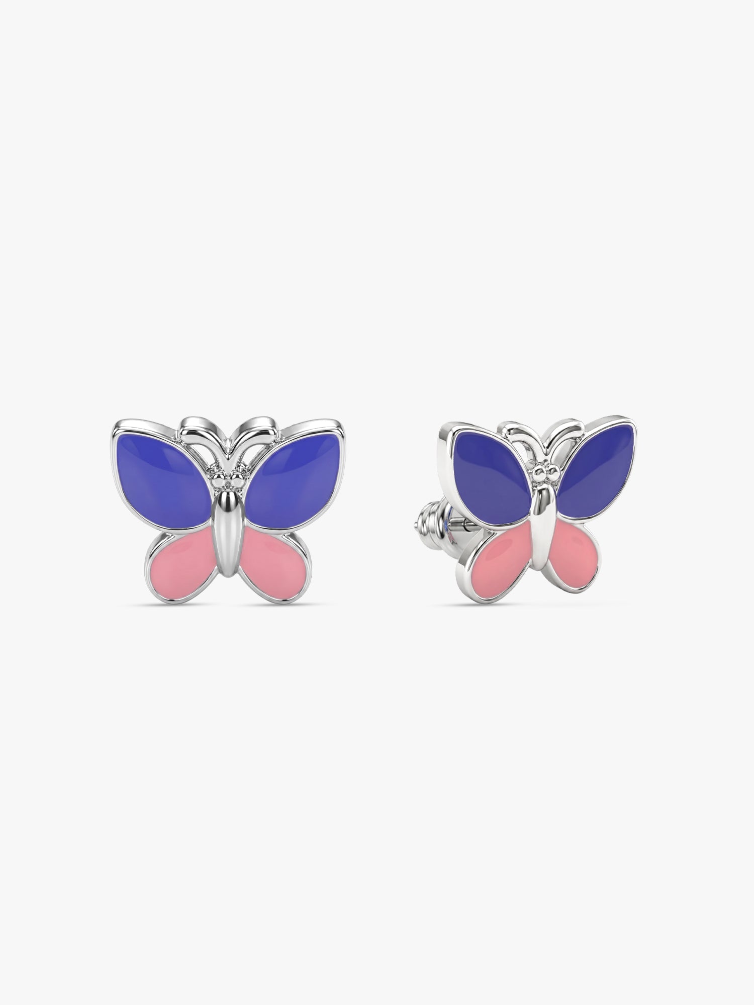 Silver Winglet Kids Stud Earrings