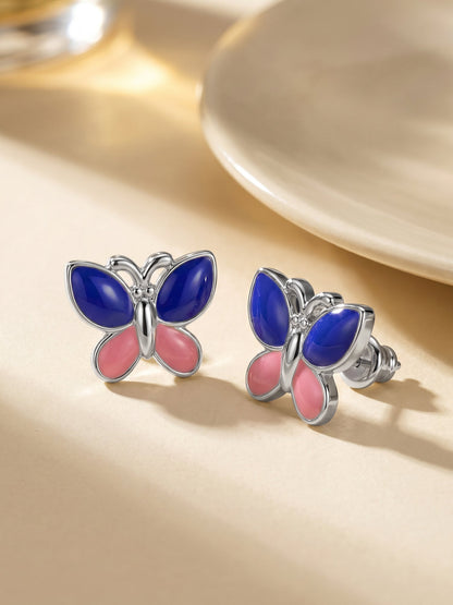 Silver Winglet Kids Stud Earrings