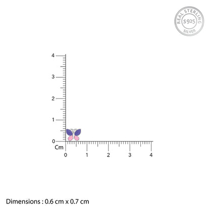 Silver Winglet Kids Stud Earrings