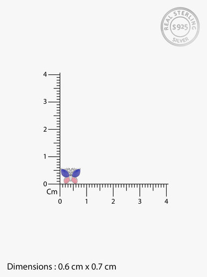 Silver Winglet Kids Stud Earrings