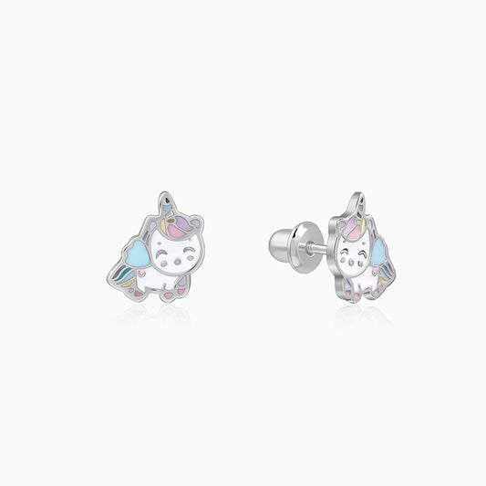 Silver Sparklehoof Kids Stud Earrings