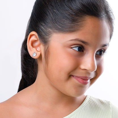 Silver Sparklehoof Kids Stud Earrings