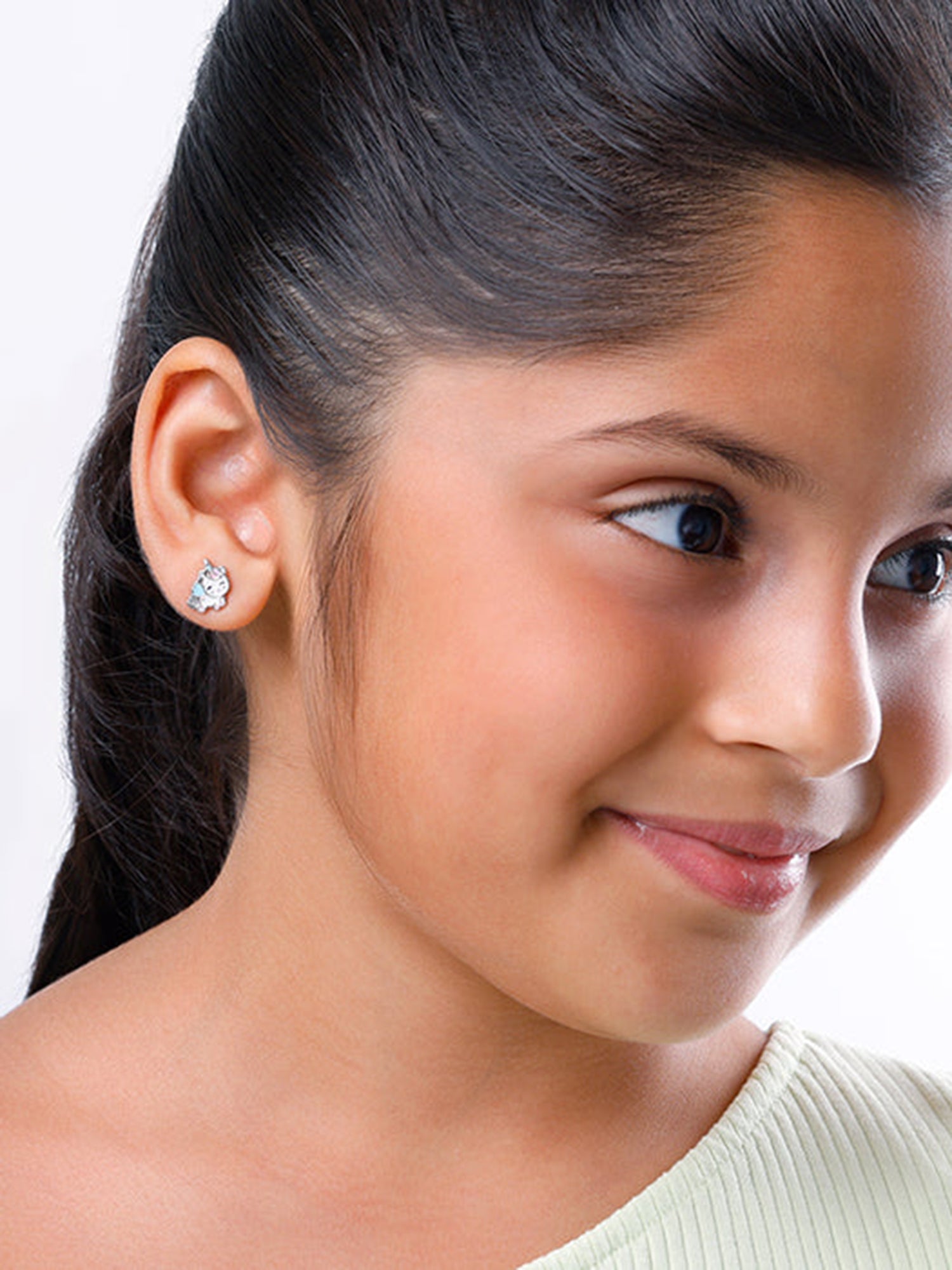 Silver Sparklehoof Kids Stud Earrings