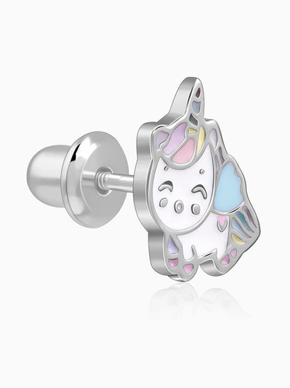 Silver Sparklehoof Kids Stud Earrings