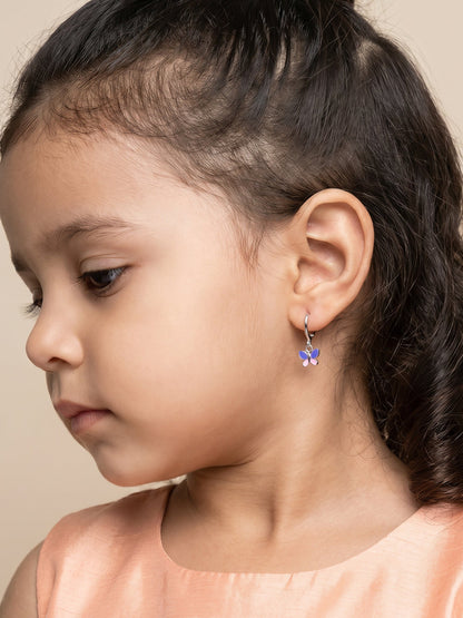Silver Winglet Kids Earrings