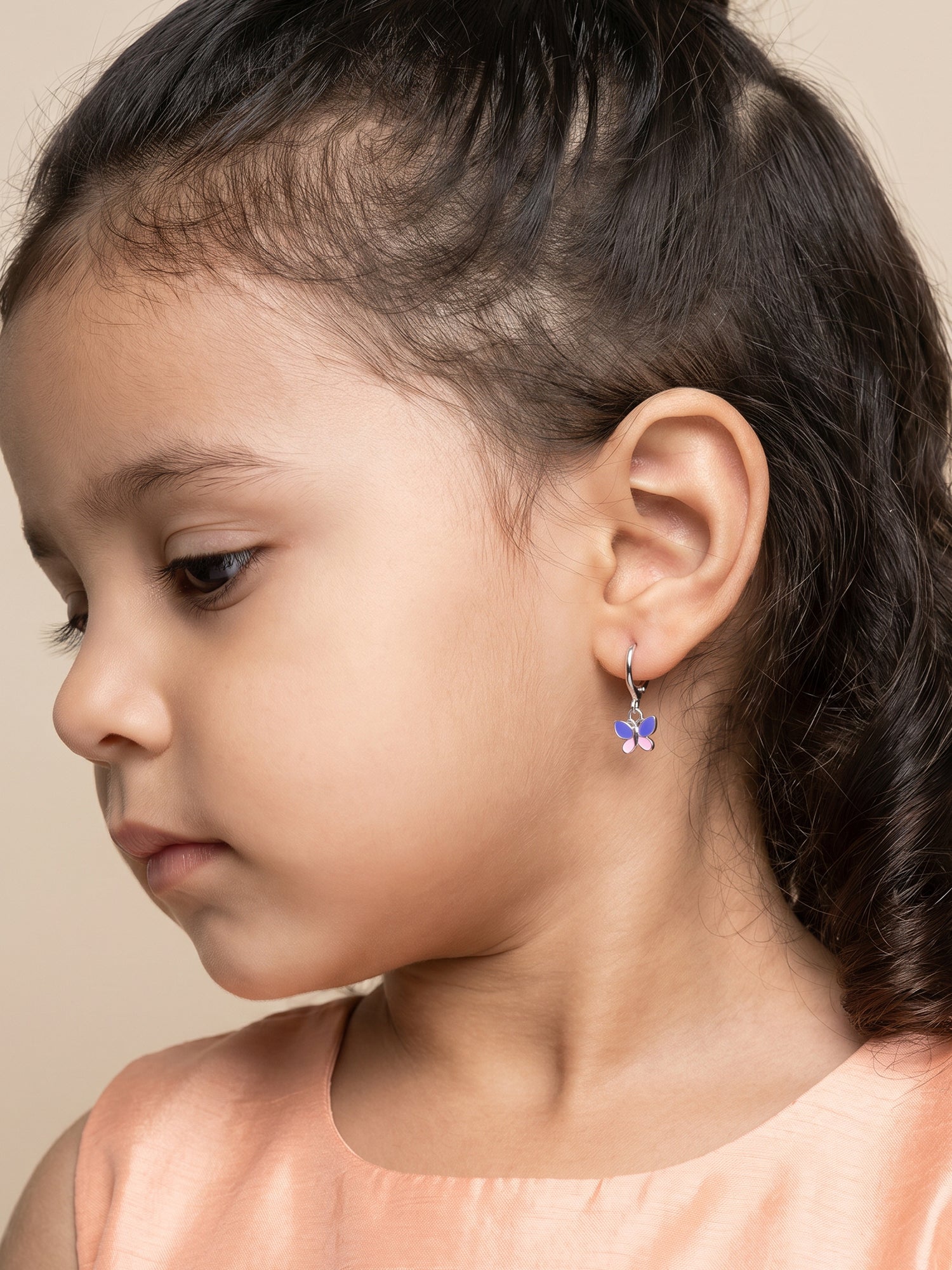 Silver Winglet Kids Earrings