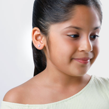 Silver Baby Cone Kids Studs