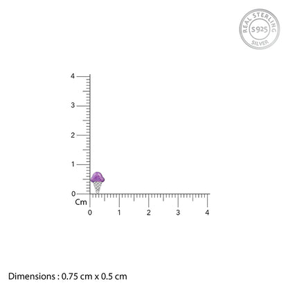 Silver Baby Cone Kids Studs