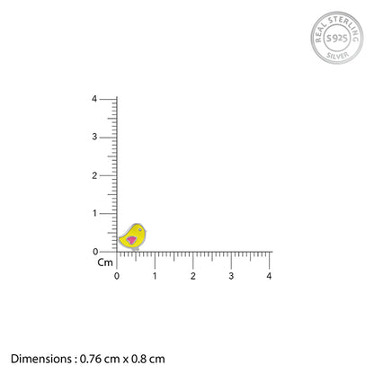 Silver Tweety Bird Kids Stud Earrings