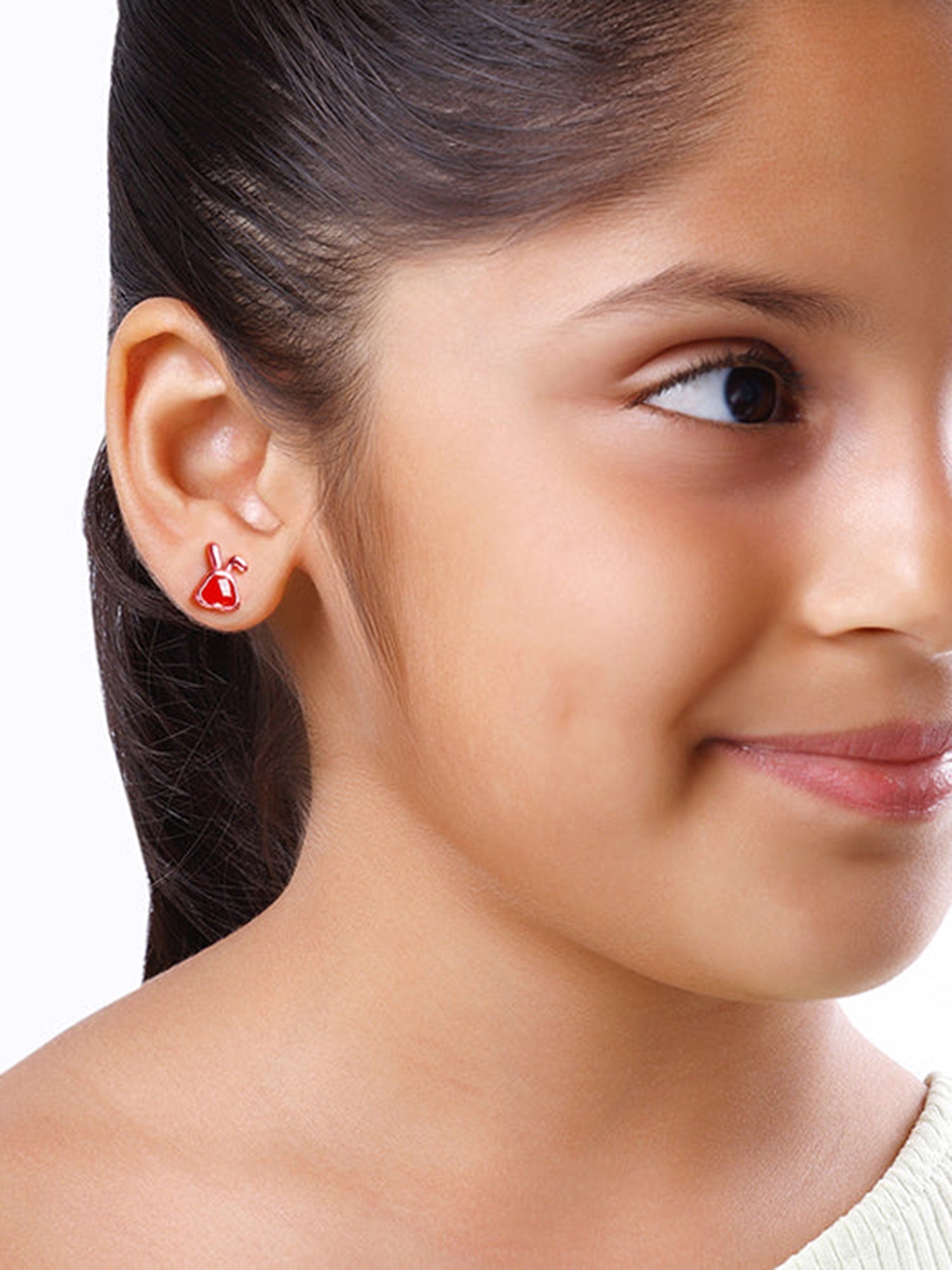 Rose Gold Bunny Kids Stud Earrings