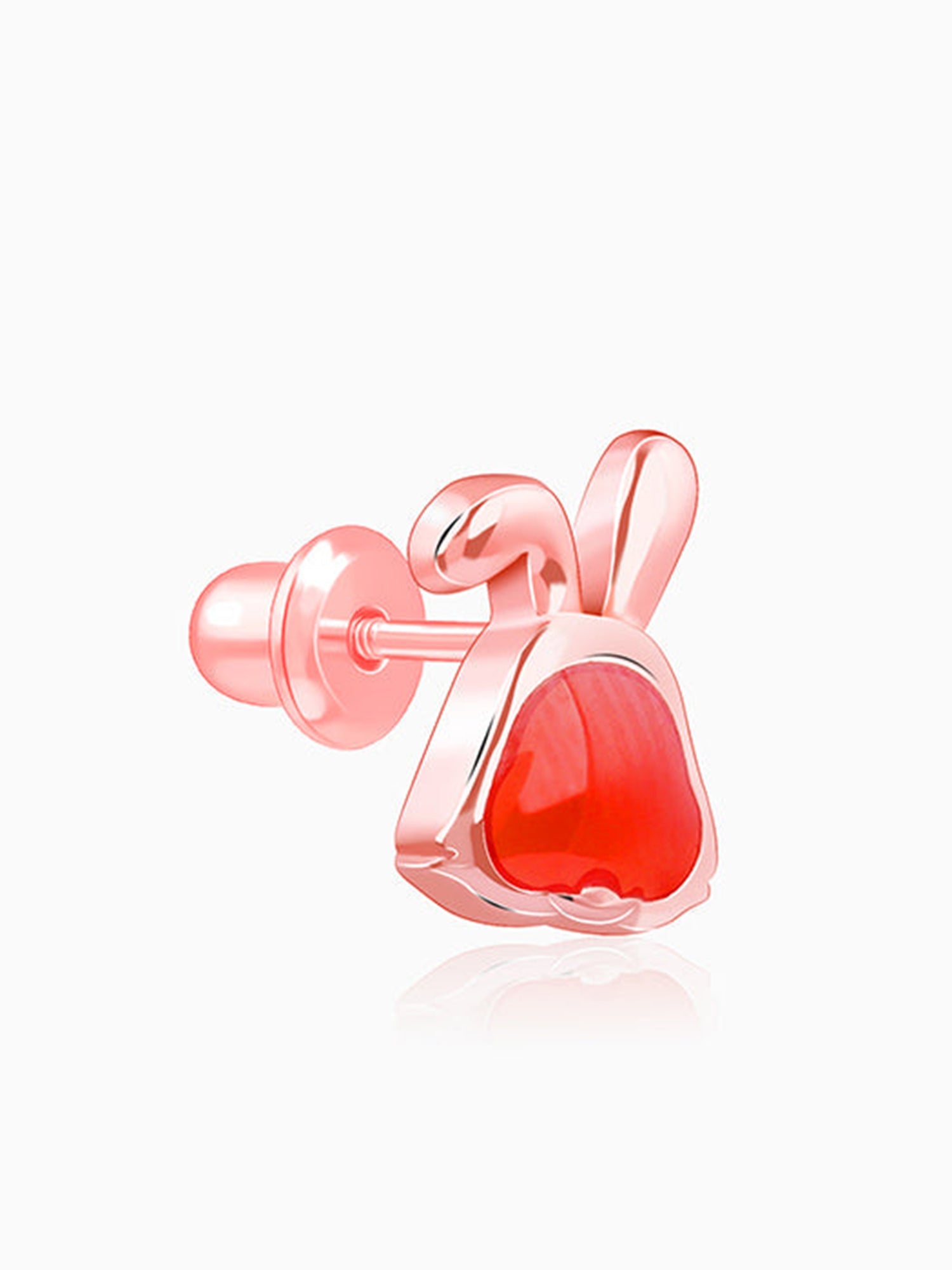 Rose Gold Bunny Kids Stud Earrings