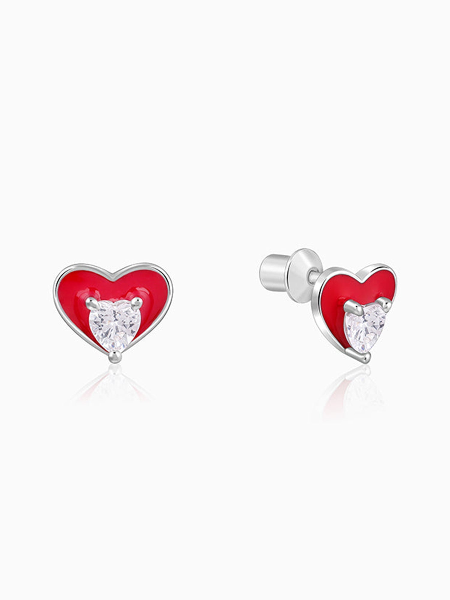Silver Snuggleheart Kids Studs
