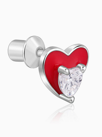 Silver Snuggleheart Kids Studs