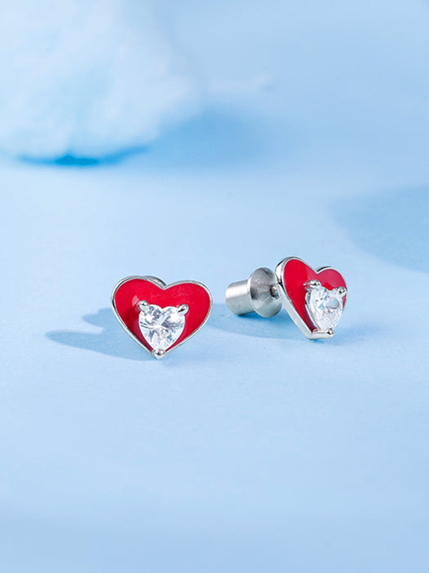 Silver Snuggleheart Kids Studs