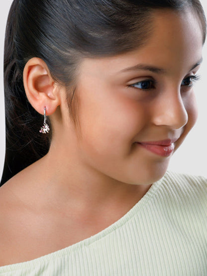 Silver The Unicorn Hoop Kids Earrings