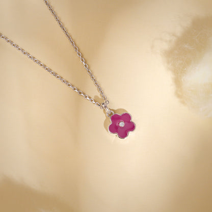 Silver Pixie Kids Pendant with Link Chain