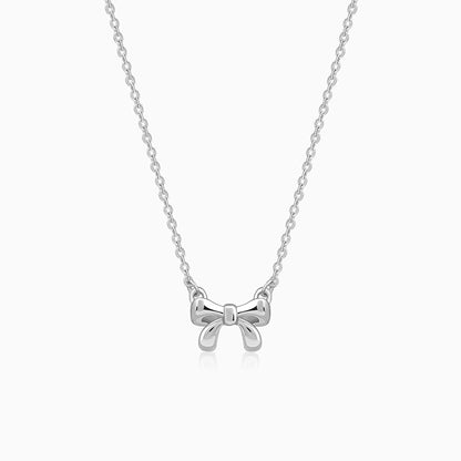 Silver Lil’ Bow Kids Necklace