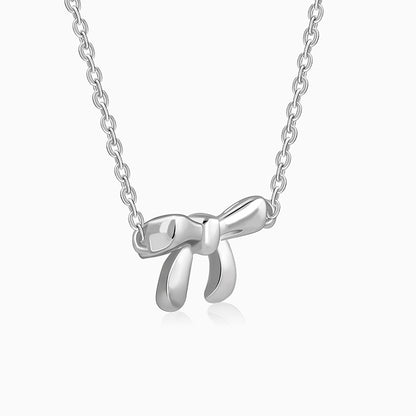 Silver Lil’ Bow Kids Necklace