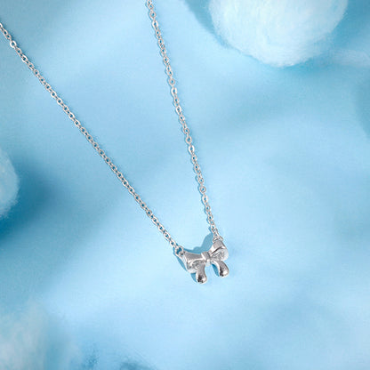Silver Lil’ Bow Kids Necklace