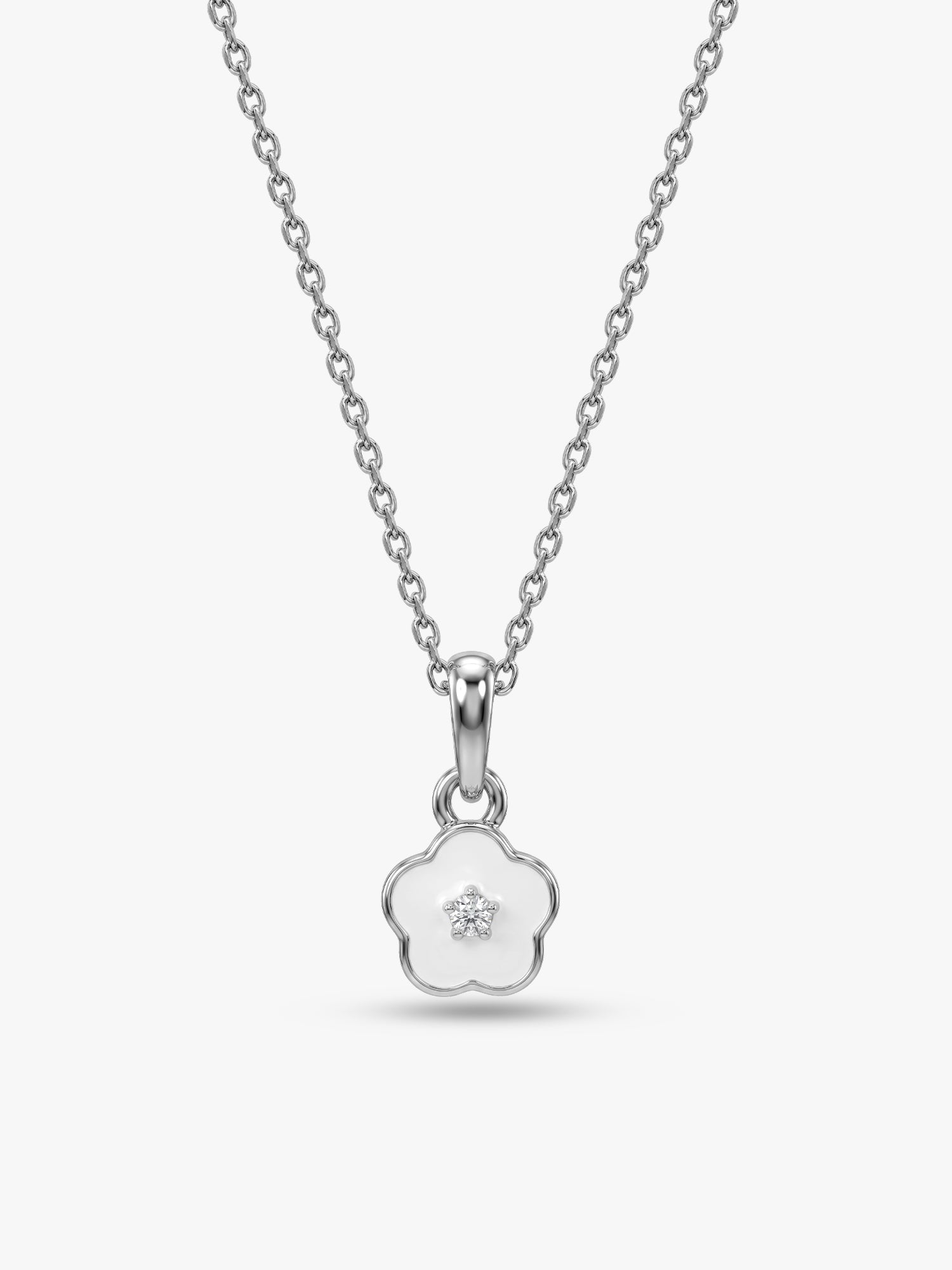 Silver Snow Pixie Kids Pendant with Link Chain