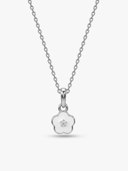 Silver Snow Pixie Kids Pendant with Link Chain