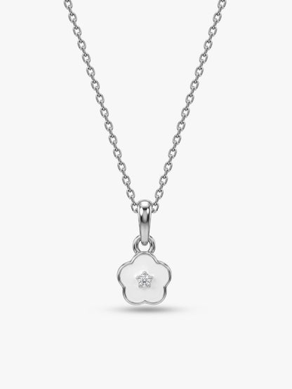 Silver Snow Pixie Kids Pendant with Link Chain
