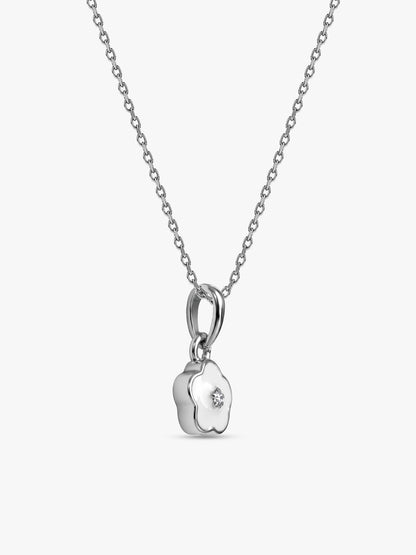Silver Snow Pixie Kids Pendant with Link Chain