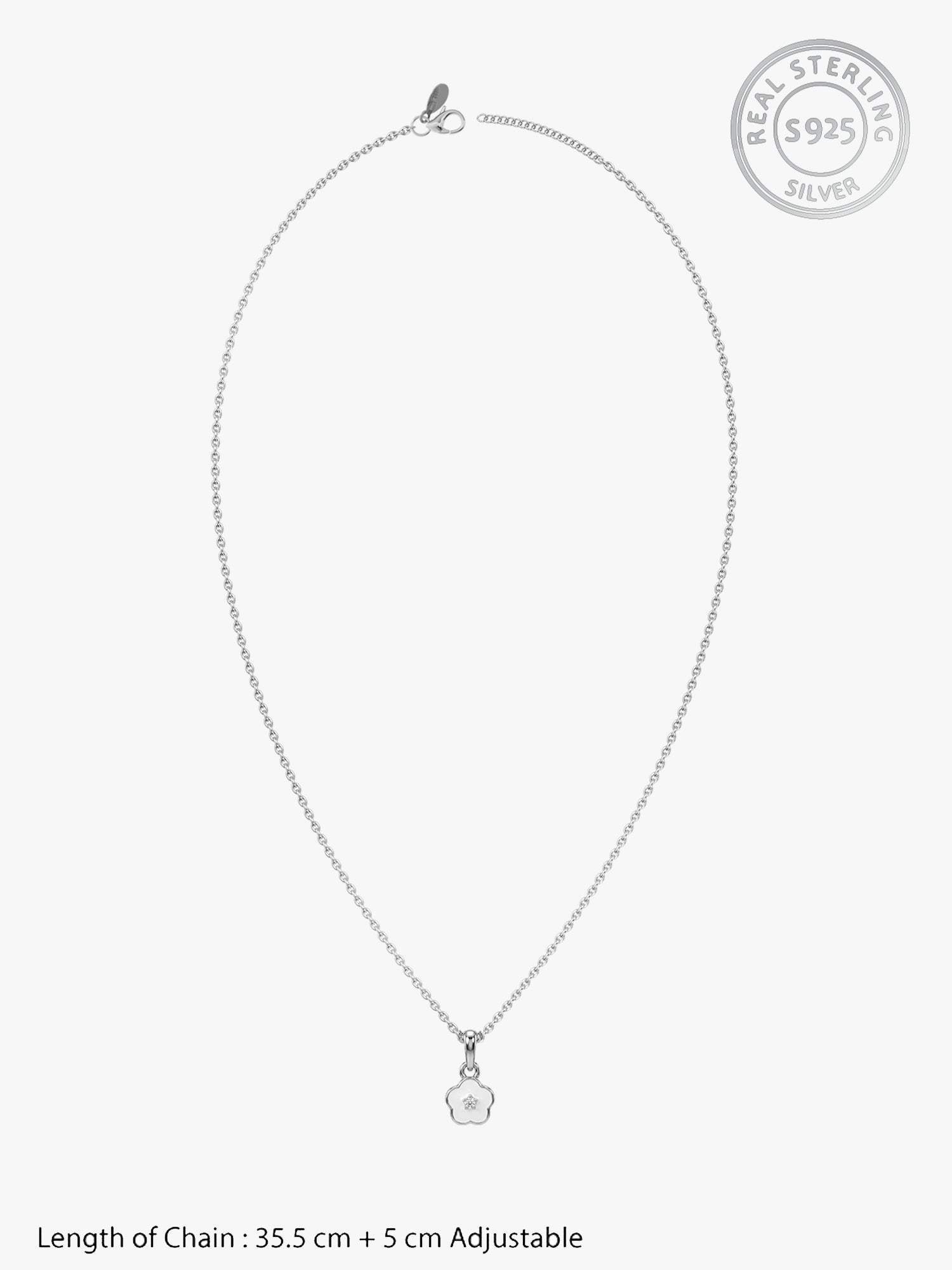Silver Snow Pixie Kids Pendant with Link Chain