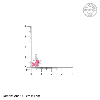 Silver Baby Elephant Kids Pendant with Link Chain