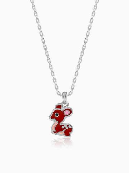 Silver Bamby Kids Pendant with Link Chain