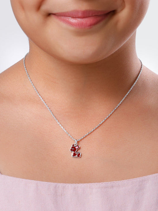 Silver Bamby Kids Pendant with Link Chain