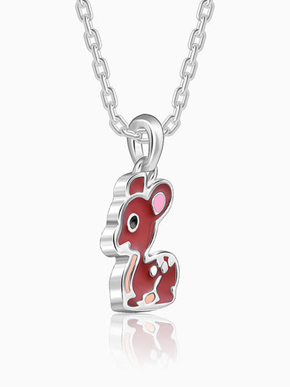 Silver Bamby Kids Pendant with Link Chain