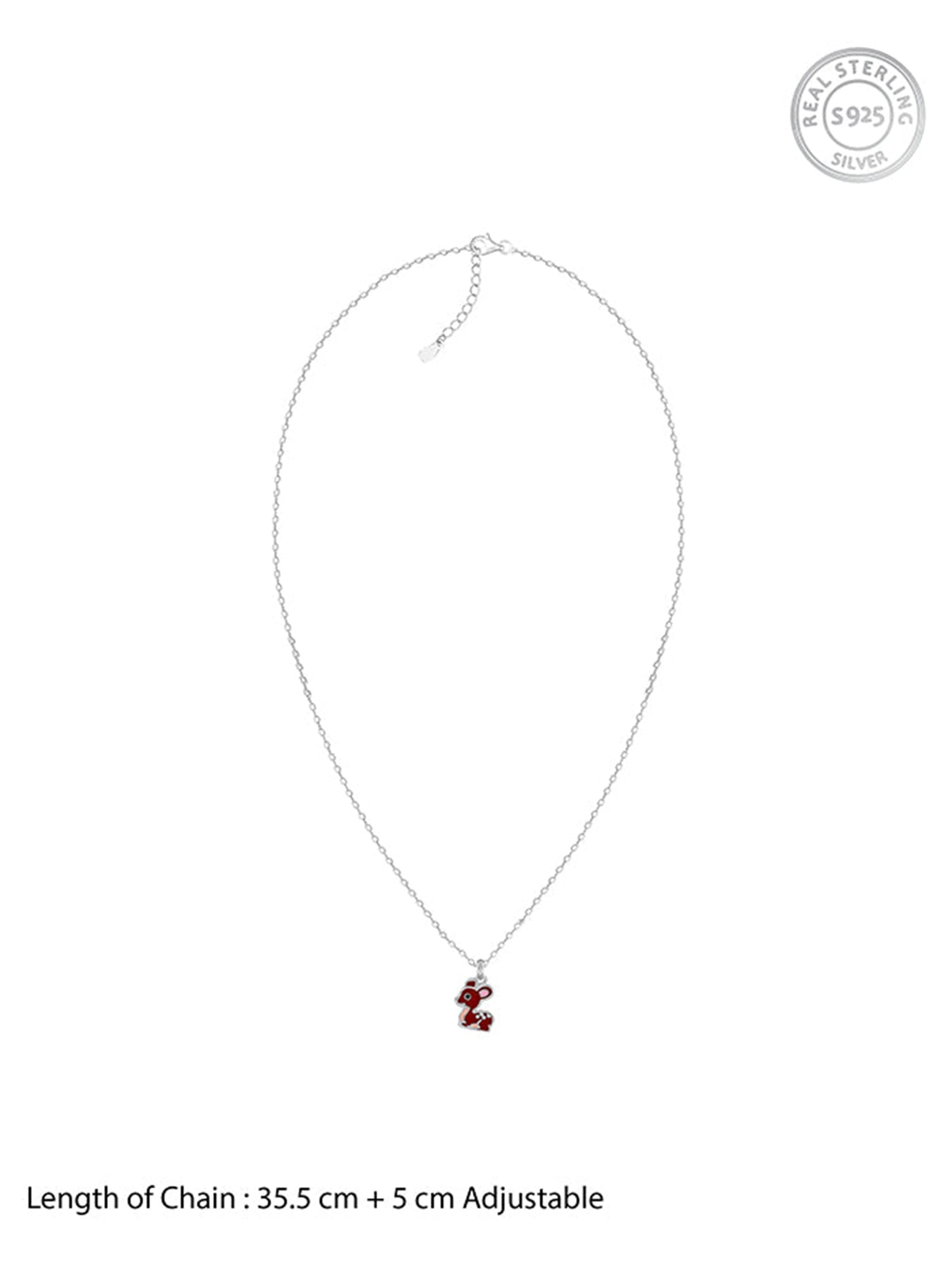 Silver Bamby Kids Pendant with Link Chain