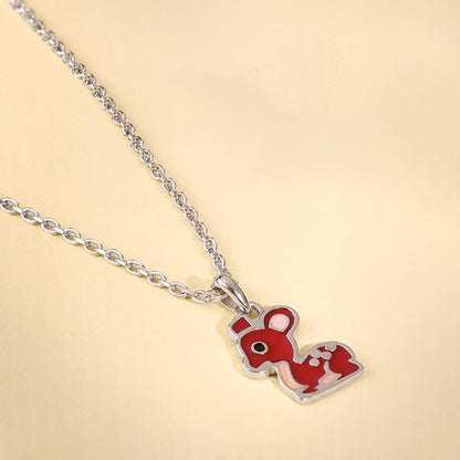 Silver Bamby Kids Pendant with Link Chain