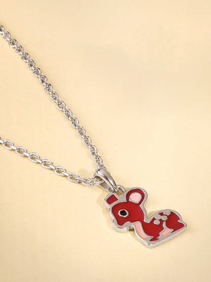 Silver Bamby Kids Pendant with Link Chain