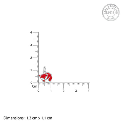 Silver Foxy Kids Pendant with Link Chain