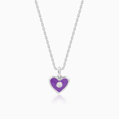 Silver Heartie Kids Pendants With Link Chain