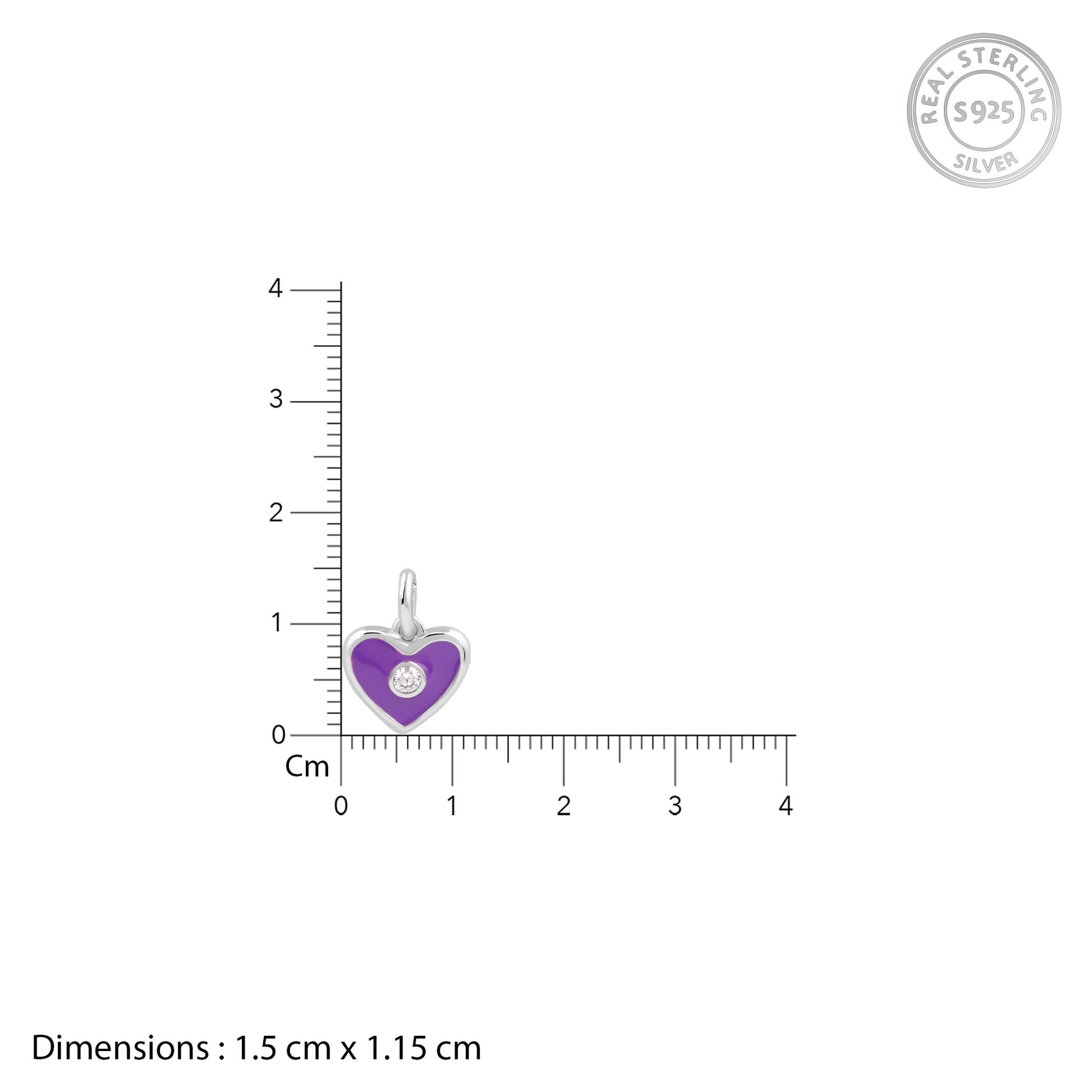 Silver Heartie Kids Pendants With Link Chain- Silver Pendant For Kids