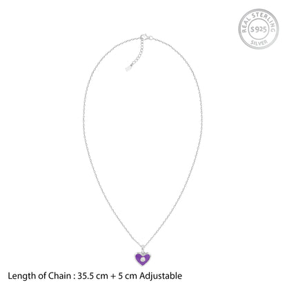 Silver Heartie Kids Pendants With Link Chain