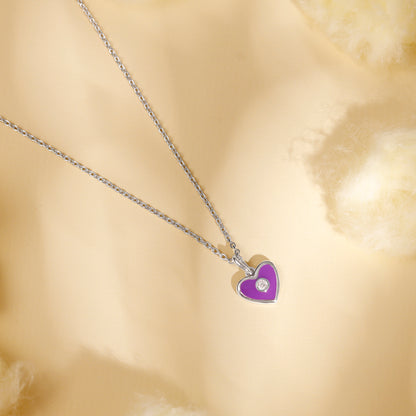 Silver Heartie Kids Pendants With Link Chain