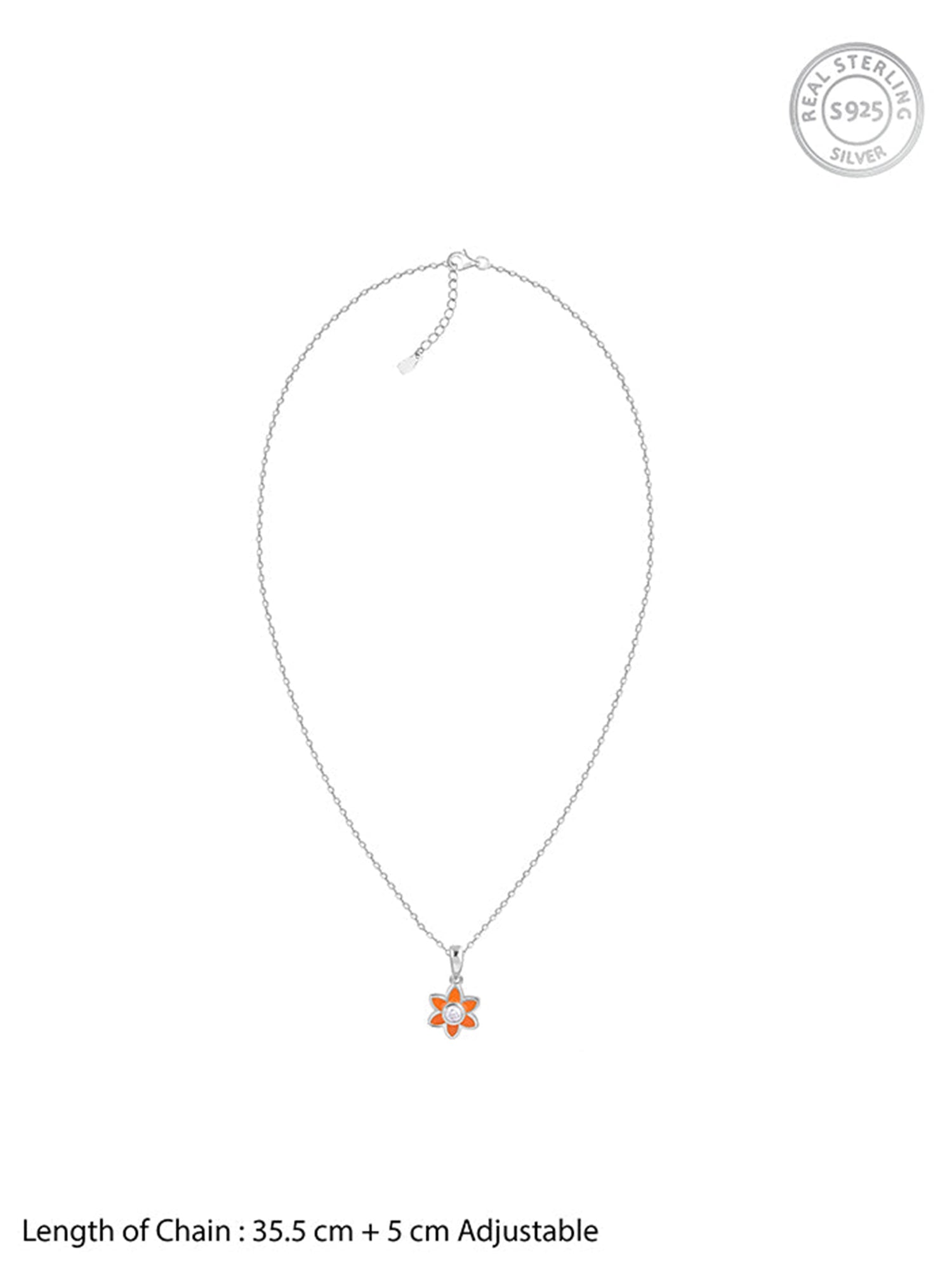 Silver Flourishing Kids Pendant with Link Chain