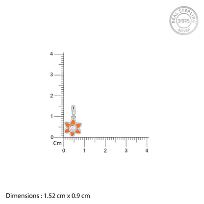 Silver Flourishing Kids Pendant with Link Chain