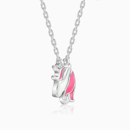 Silver Enchanting Unicorn Kids Pendant With Link Chain